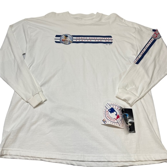 Majestic Nomar Garciaparro Boston Red Sox Mens L/S Tshirt NWT HTF XL - Picture 1 of 13